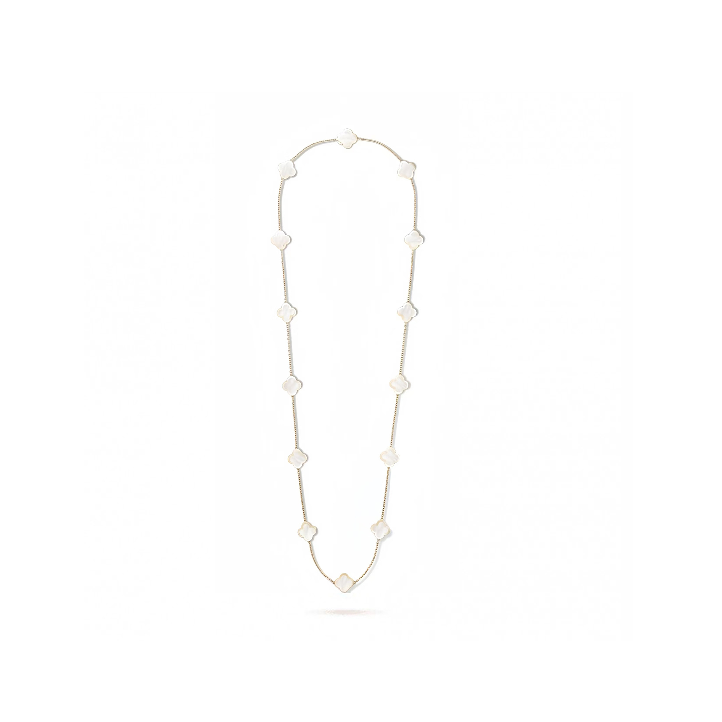 VAN CLEEF ARPELS PURE ALHAMBRA LONG NECKLACE, 14 MOTIFS - YELLOW GOLD, MOTHER-OF-PEARL VCARA39900 VAN CLEEF ARPELS PURE ALHAMBRA LONG NECKLACE, 14 MOTIFS - YELLOW GOLD, MOTHER-OF-PEARL VCARA39900